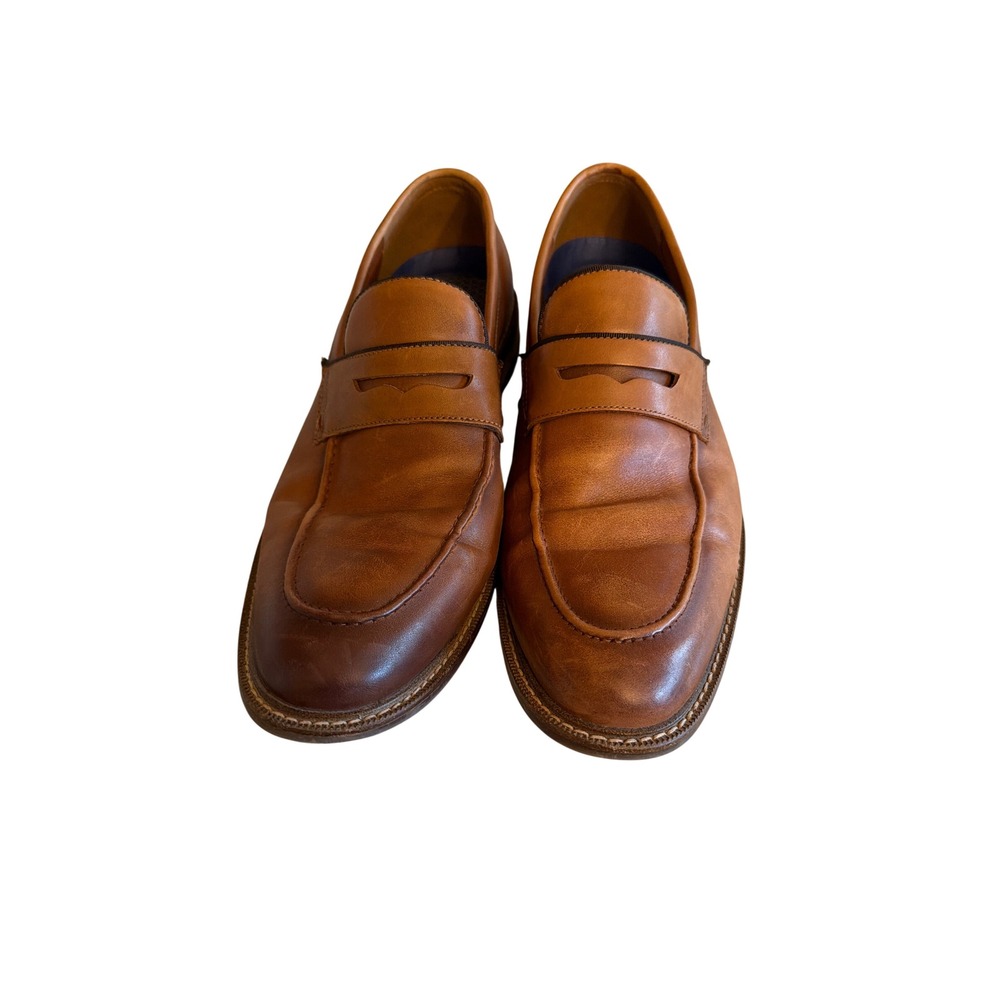 Vince Camuto Loafers Brown Layton Leather Penny Loafer VY-LAYTON 11M Mens